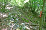 je rejoins un chemin en haut, tiens un panneau