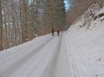 Montée par cette route qui est assez enneigée