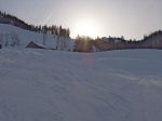 On est au bas de l'alpage de la Chaux, sous la chapelle. C'est presque une piste ici !