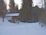 La chapelle du Pt936, on tourne à gauche pour monter dans le pâturage de Chaux