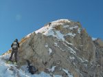 Un seul de notre groupe a fait un bout de la longue arête, il n'est pas allé jusqu'au sommet, l'arête est effilée à la fin.