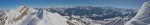 Vue panoramique depuis le pied de l'arête vers les Alpes.