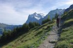 Le chemin est spacieux et monte régulièrement