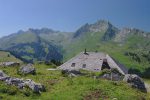 Vue arrière sur le Vanil Noir (gauche) et la Dent de Brenleire (droite)