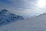 Le Gsür, le col de Furggeli au centre et au loin les trois bernoises. De suite j'ai su où j'étais !