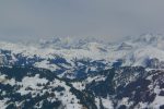 Zoom sur les alpes bernois. L'Eiger sur la gauche (la dent avec sa face N noire)