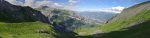 Vue panoramique depuis Itre du Bouis. Nous redescendons dans le vallon au centre