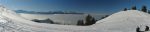 Vue panoramique depuis le Pt1613 sous Le Foly vers les Dents du Midi et les Cornettes de Bise