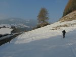 Après une petite marche on rechausse les skis au niveau de La Palud.