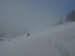 On monte les pentes sous Lauteret, la brume s'invite.