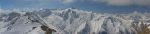 Vue panoramique depuis le sommet vers le glacier de Trient