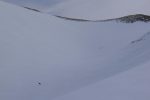 La dernière pente avec le chamois qui traverse le terrain