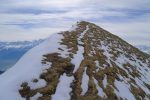 Arrivée sur la crête, déchaussage de rigueur