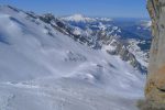 Descente dans la face S, puis je bifurque sur la gauche