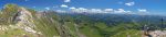 Toujours depuis la croix, vue sur les Alpes : Dents du Midi, Mont-Blanc, ... On monte par la crête de gauche