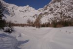 un peu sur la piste de ski de fond