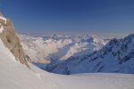 Vue sur les Alpes valaisannes et italiennes