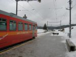 Départ depuis La Givrine, on laisse le train