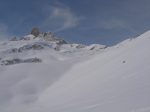 Depuis la cuvette du Pt2867, vue arrière sur les Aiguilles Rouges