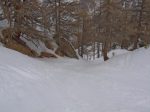 On rentre dans la forêt, chemin étroit et pentu