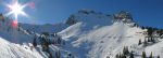 Vue panoramique sur le vallon de Tremetta et Teysachaux.