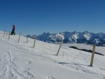 Nous ne sommes pas seuls et bénéficions d'une vue magnifique sur les Alpes.