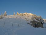 Mais le temps s'améliore ! Le chalet du ski-club de Nyon