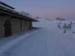 Chalet de la Dôle 1439m, mes peaux ont pris la neige et ne tiennent plus, je remonte en skating puis à pieds.