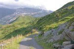 J'emprunte la route plutôt que le chemin, pour varier. C'est plus rapide par la route.