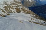 Vue arrière, il va falloir slalomer pour trouver la neige lors du retour