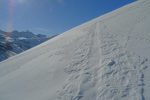 Trace recouverte, peu de tenue