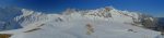 Vue vers les Grands Jorasses, Tête Ferret et Le Dolent