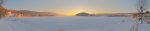 Panorama depuis Le Pont avec le coucher de soleil sur le Lac de Joux. Superbe !