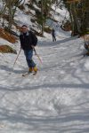 Nouchka souffre dans cette montée. Vue arrière