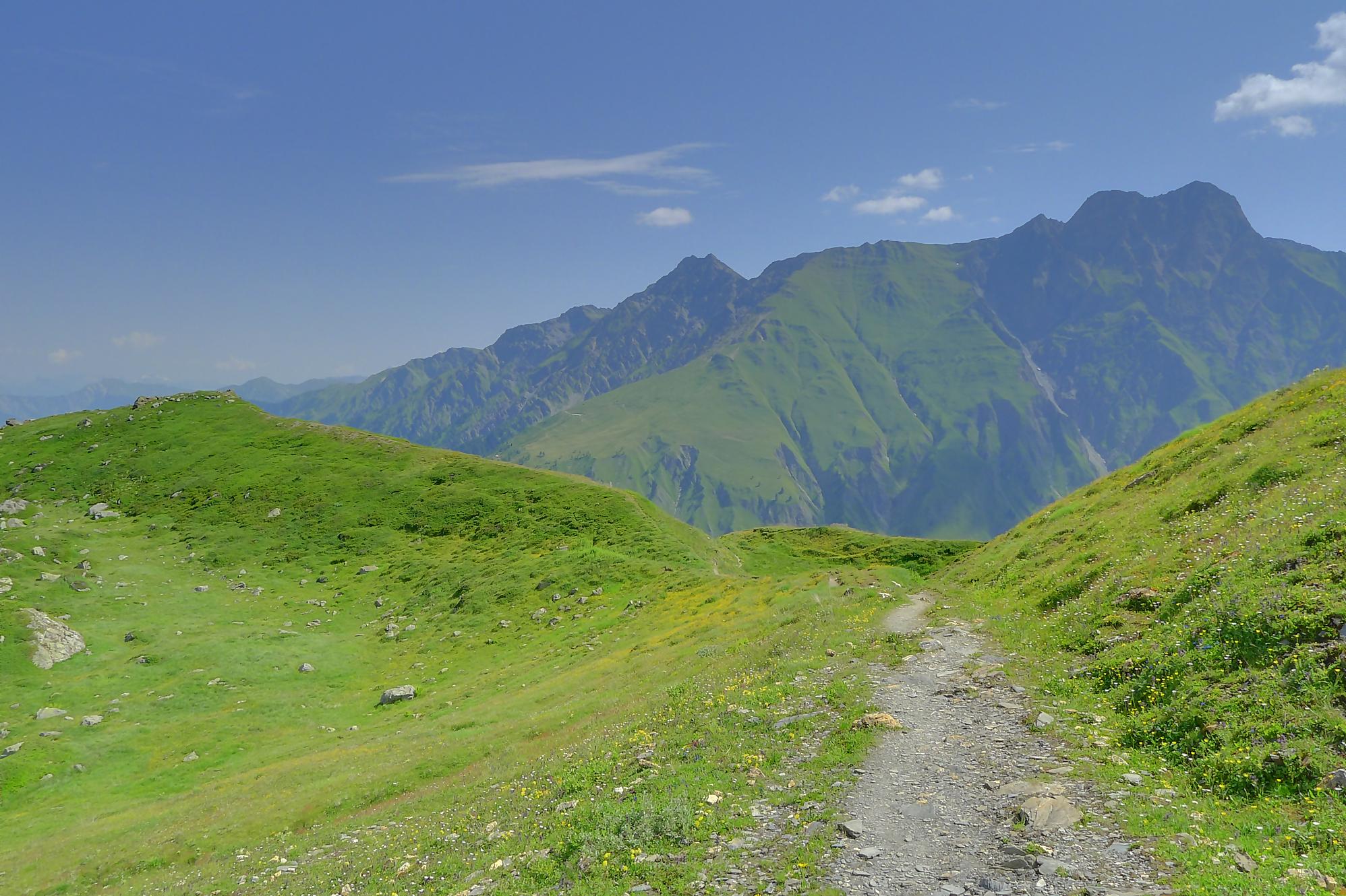 Randonnée au Bivouac Fiorio depuis La Léchère, Petit Col Ferret. Retour