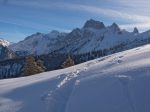 Vue sur le grand Muveran et le petit à droite