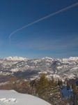 Belle trainée d'avion