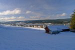 Vue arrière sur le Lac de Joux