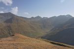 Le fond du val Ferret, Les Ars Dessus vers le centre de la photo. Les Monts Telliers et la Pointe de Drône au fond