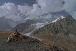 Tête de Ferret, 2714m. Le Glacier de Pré de Bard