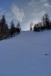 Je remonte par la piste de ski.