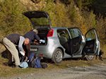 Nous sommes montés en voiture, normalement interdite à la circulation, mais la télécabine était fermé !