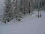 A Le Fratchi, on travers la route. Vue arrière