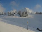 Le grand Muveran sur notre droite, dont le vent chasse la neige fraichement déposée.