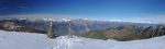 Vue panoramique depuis le sommet du Le Fou (2610m) en direction de la plaine du Rhône. Vue exceptionnelle et la neige renforce cette beauté (le soleil aussi ...)
