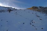 Et c'est parti vers le Col du Creblet, belle dose de neige dans cette pente E