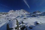 Col de Creblet, content de retrouver le soleil. 2637m. Vue en direction du Mont Gelé. Brrr