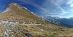 Vue arrière sur la crête descendue