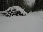 On continue le long de la route, les rondins de bois doivent disparaitre au fils du temps !