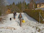 Départ depuis le départ du télésiège des Rasses, environ 1200m, il y a un soupoudrage de neige.